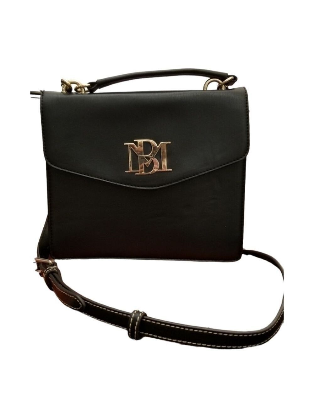 Badgley Mischka Black Leather Bag Sz Medium NWOT